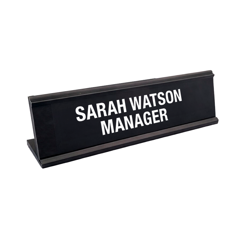 Metal Desktop Name Badges - Custom Aprons Now