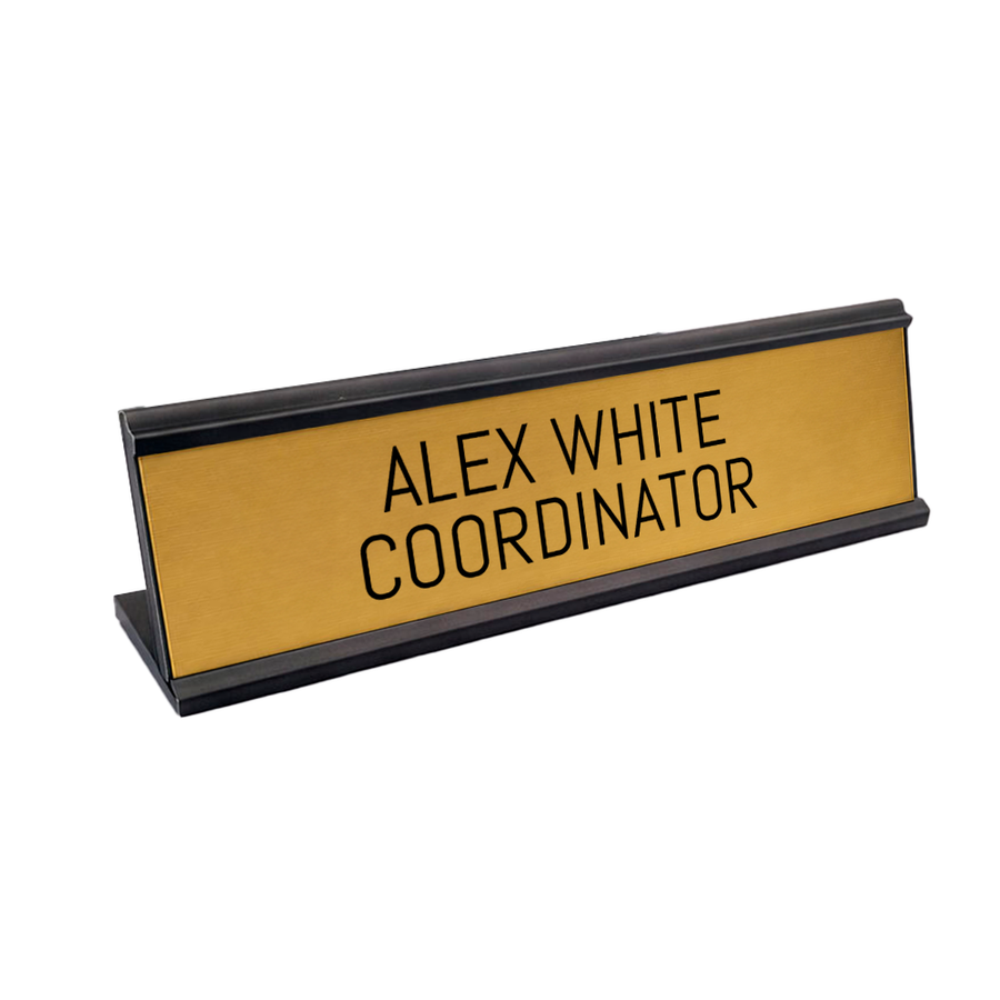 Metal Desktop Name Badges - Custom Aprons Now
