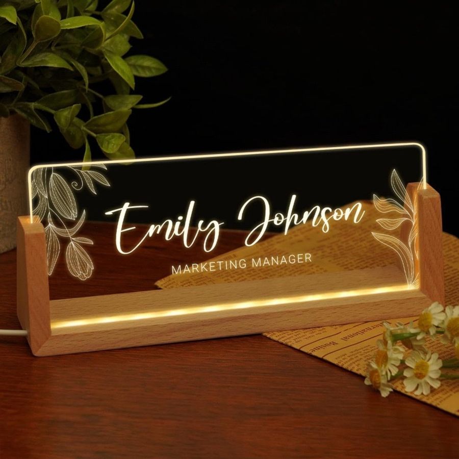 Light Up Table Signs - Custom Aprons Now