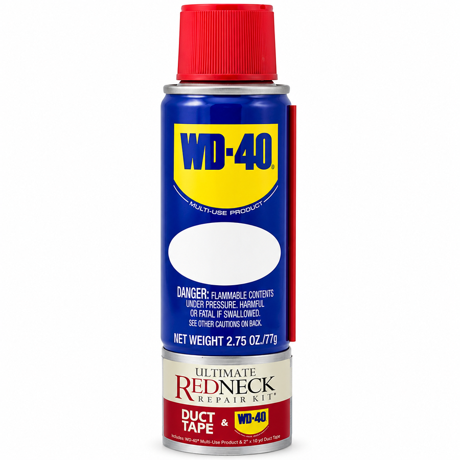 Ultimate Redneck Repair Kits, WD-40 2.75 oz Handy Cans and 6 yards of Duct Tapes - Table Covers Now