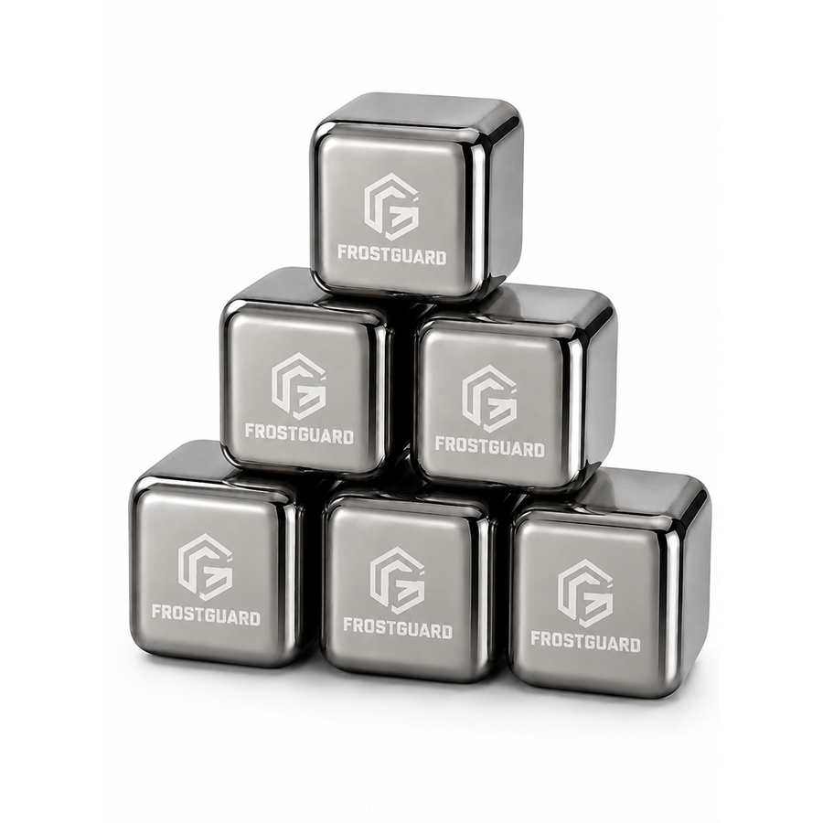 Silver Stainless Steel Ice Cubes - Custom Aprons Now