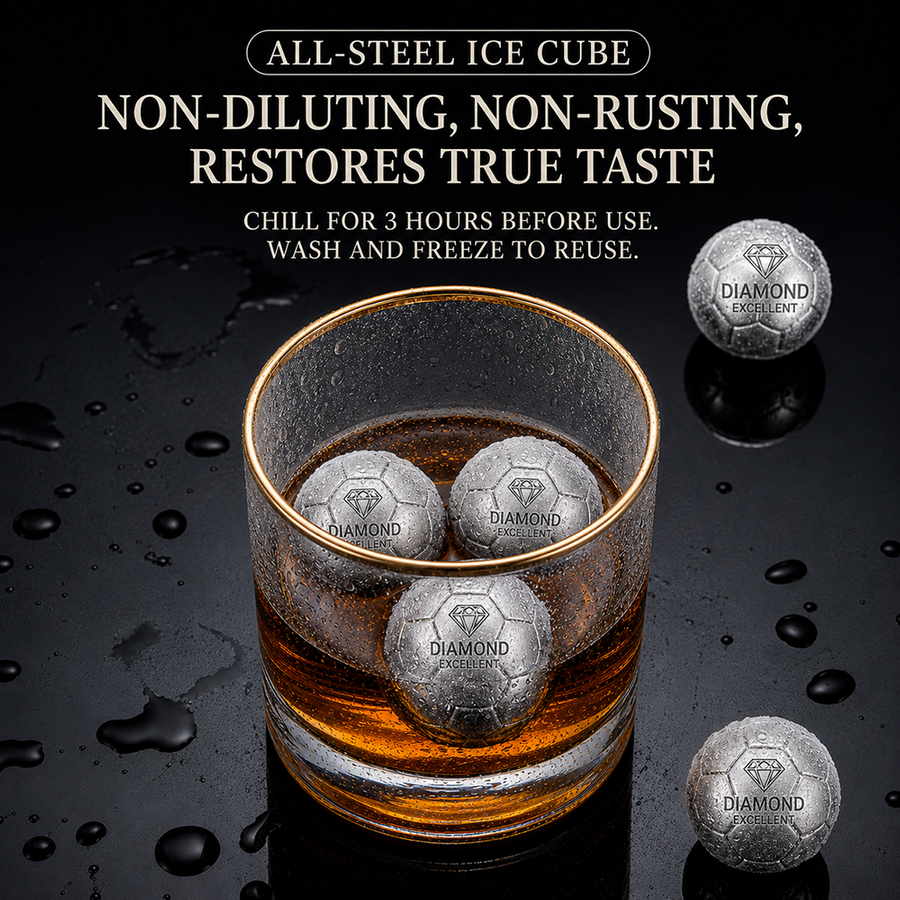 Soccer Ball Stainless Steel Ice Cubes - Custom Aprons Now