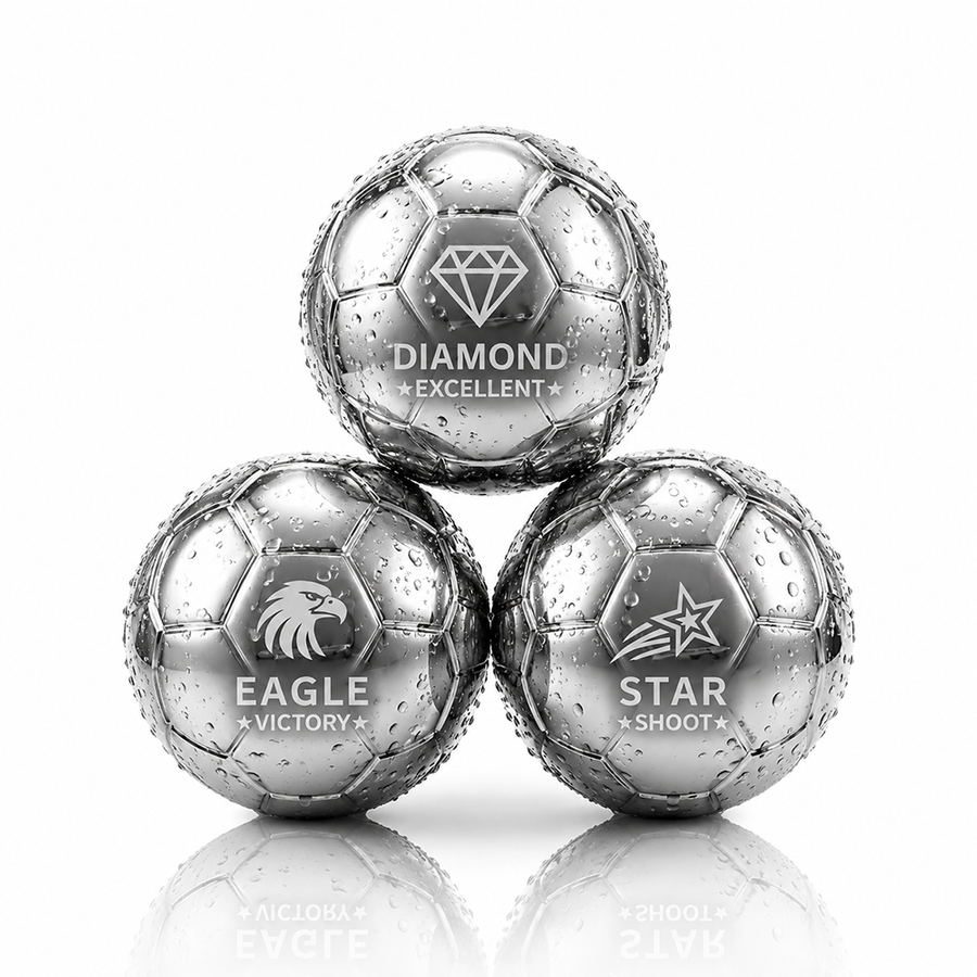 Soccer Ball Stainless Steel Ice Cubes - Custom Aprons Now