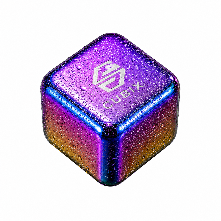 Rainbow Stainless Steel Ice Cubes - Custom Aprons Now