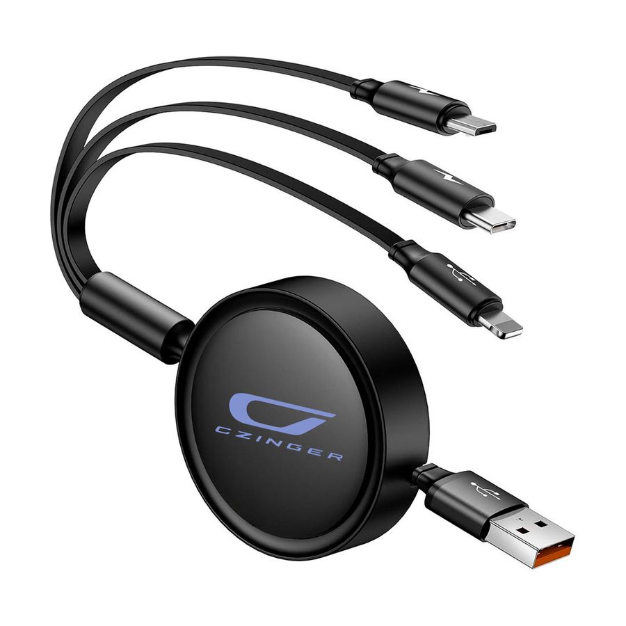 Soft Silicone 3-in-1 Charging Cables - Custom Aprons Now