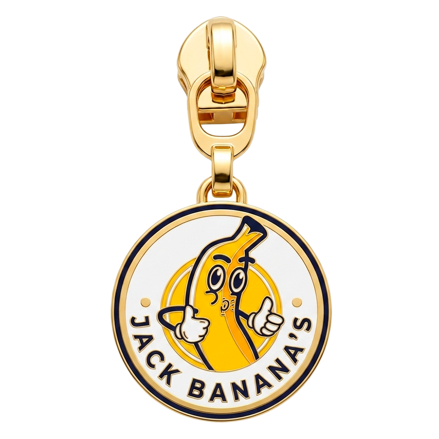 Hard Enamel Metal Zipper Pullers - Custom Aprons Now