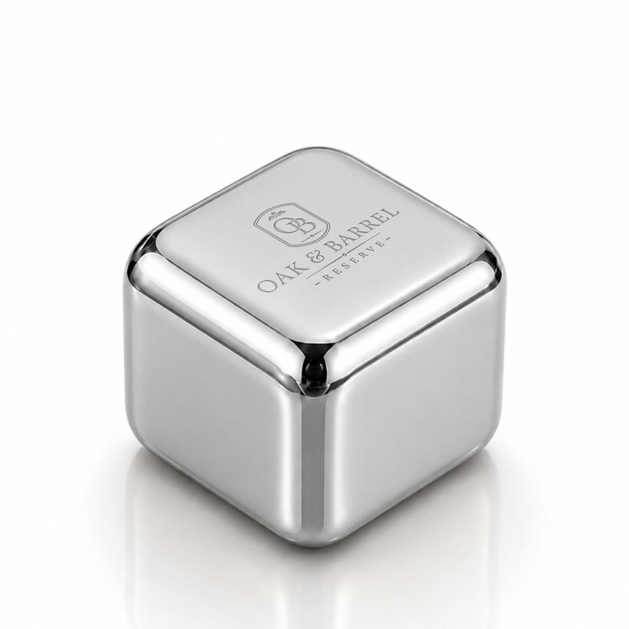 Silver Stainless Steel Ice Cubes - Custom Aprons Now