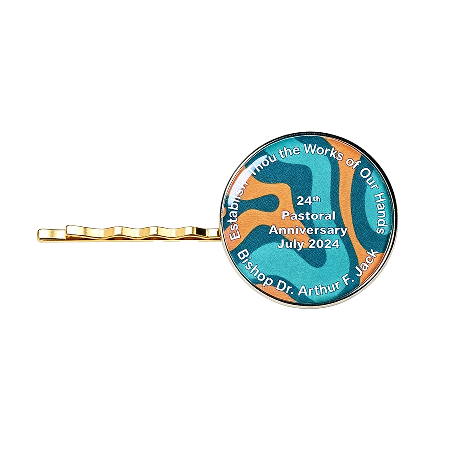 Epoxy Dome Metal Hair Clips - Custom Aprons Now