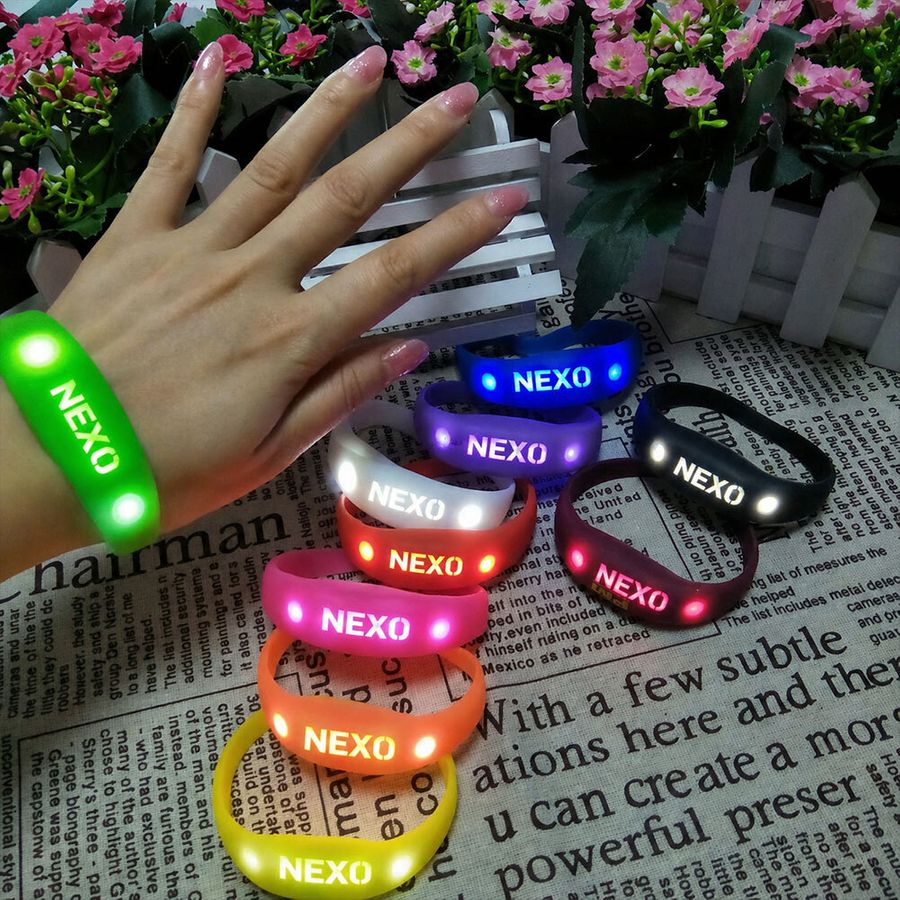 Light Up Silicone Wristbands - Custom Aprons Now
