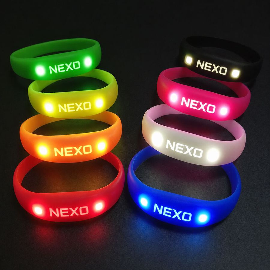Light Up Silicone Wristbands - Custom Aprons Now