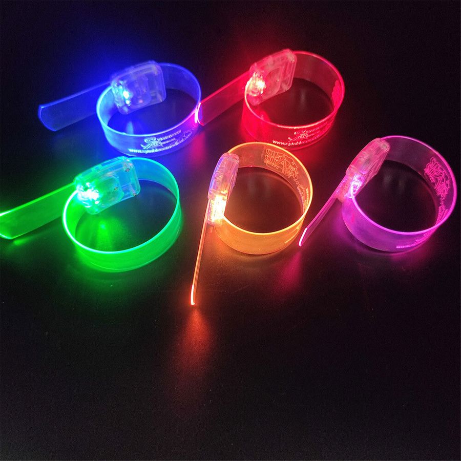 Light Up Plastic Wristbands - Custom Aprons Now