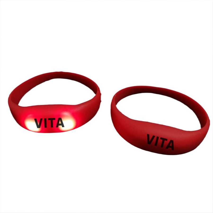Light Up Silicone Wristbands - Custom Aprons Now