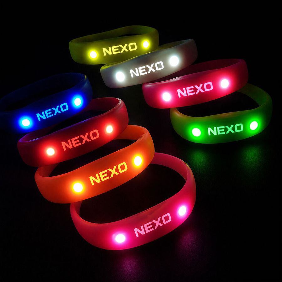 Light Up Silicone Wristbands - Custom Aprons Now