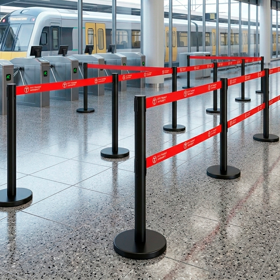 Dual Belts Stanchions - Custom Aprons Now