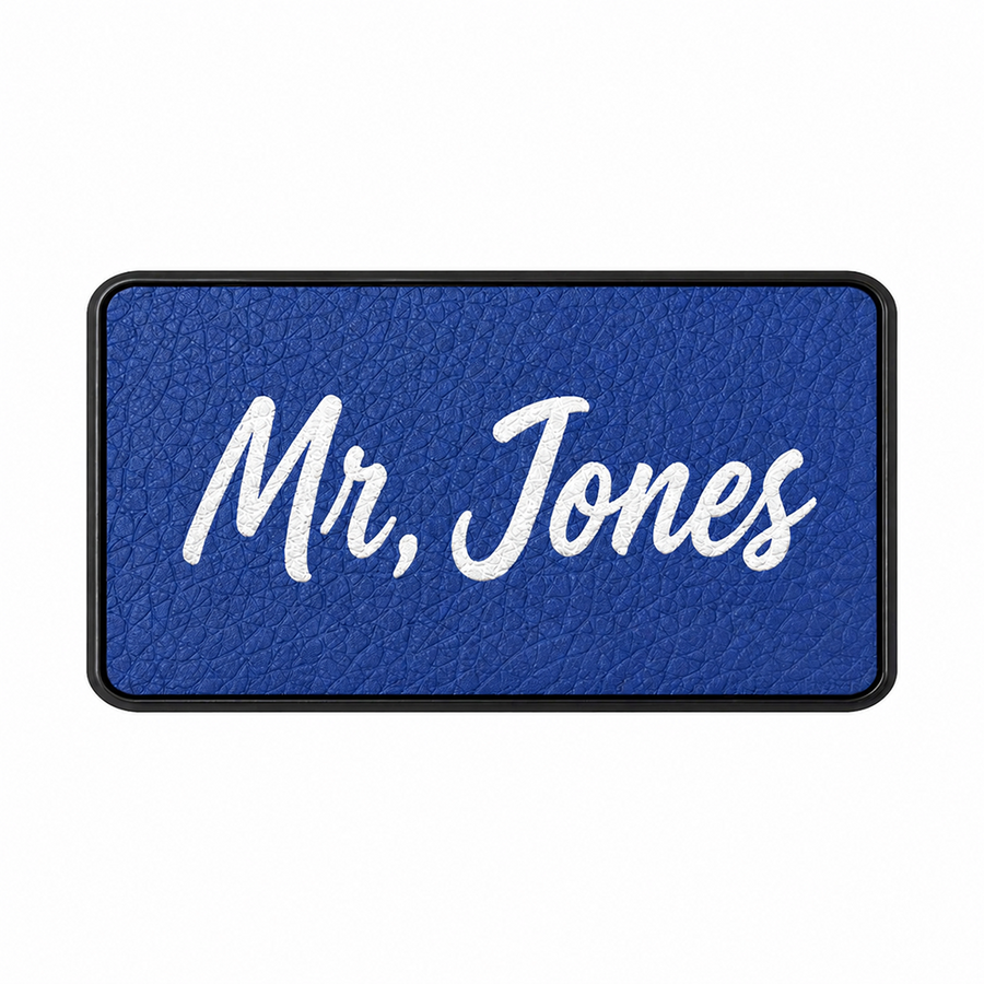 Leather Name Badges - Custom Aprons Now