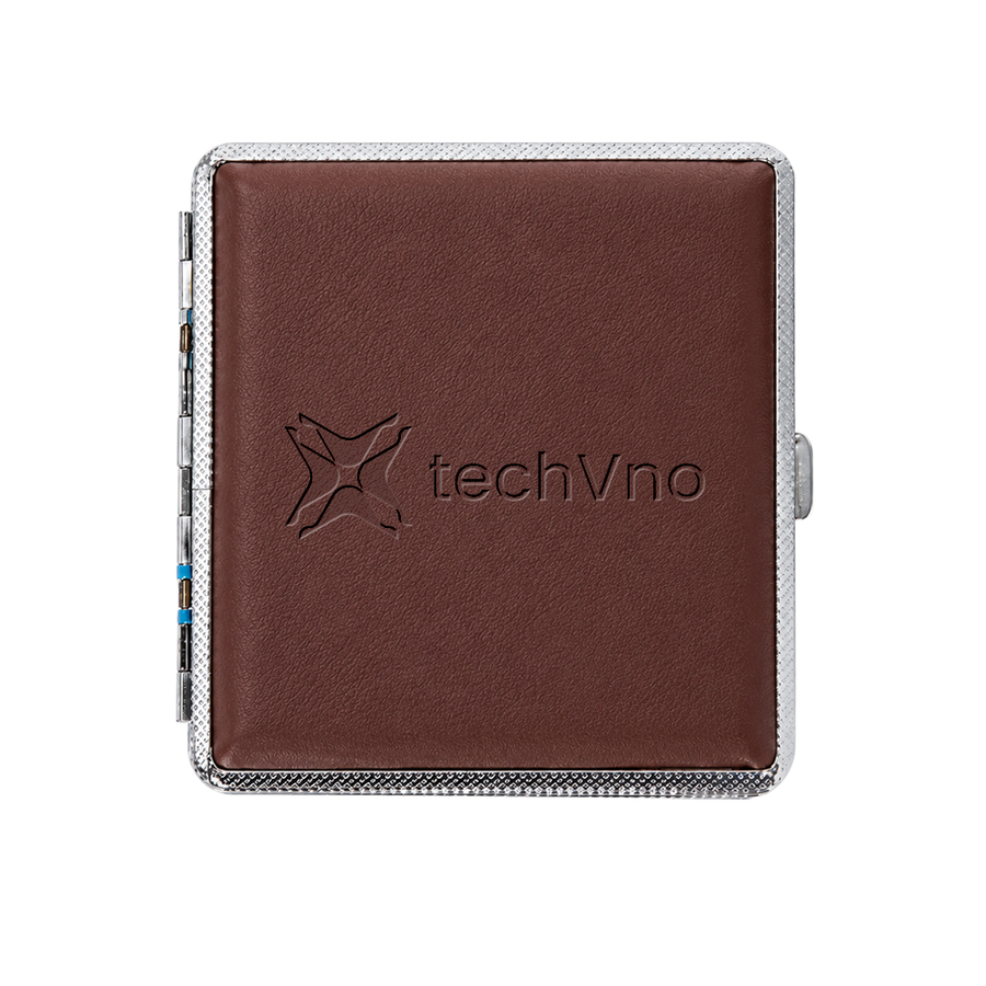 Leather Grain Metal Cigarette Cases - Custom Aprons Now