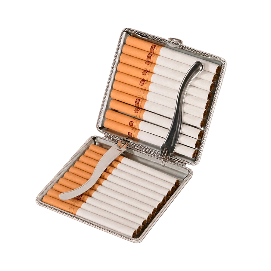 Leather Grain Metal Cigarette Cases - Custom Aprons Now