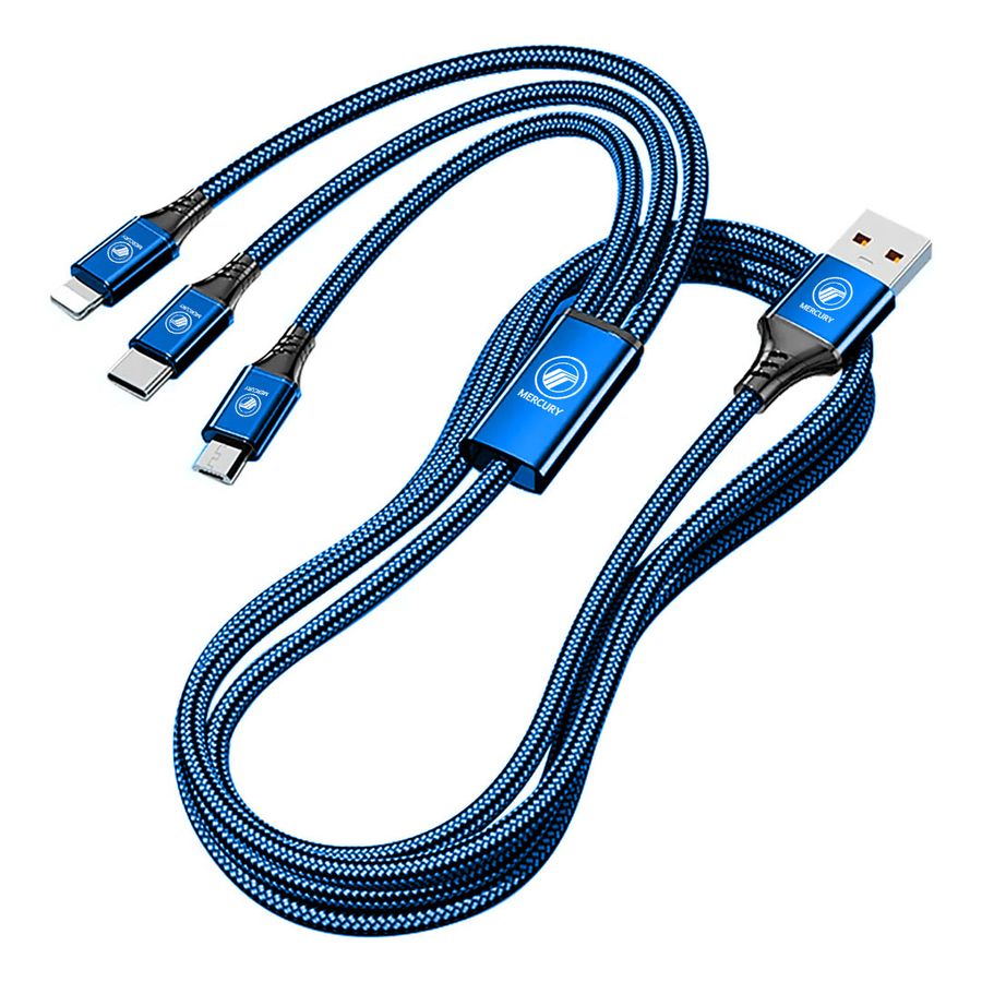 Nylon Braided 3-in-1 Charging Cables - Table Covers Now