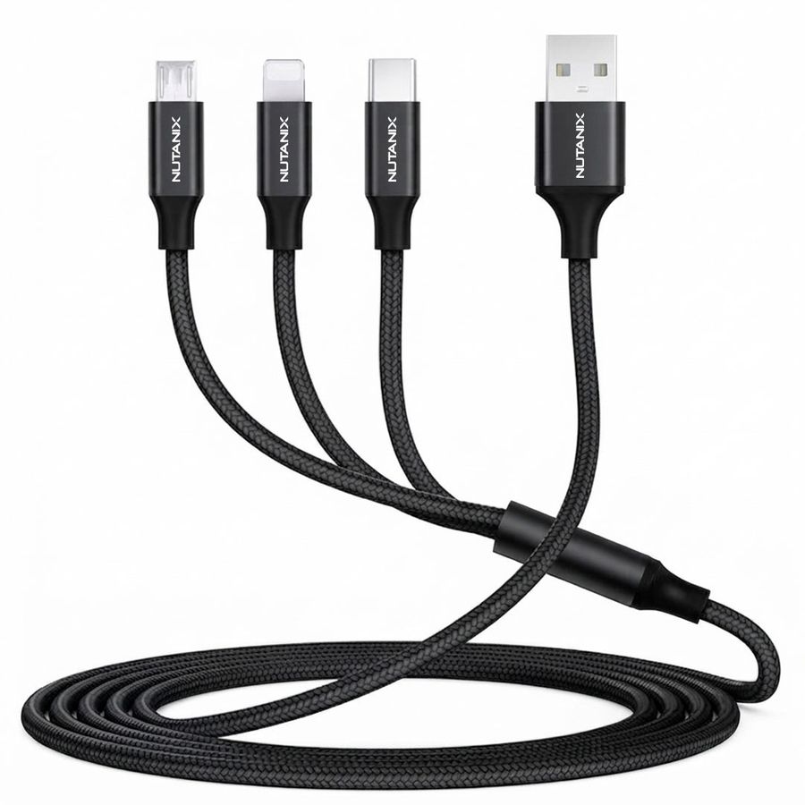 Nylon Braided 3-in-1 Charging Cables - Table Covers Now
