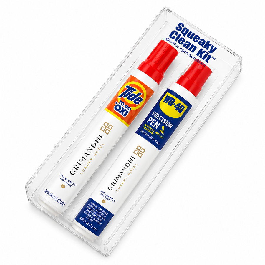 Squeaky Clean Kit - WD-40® Precision Pens and Tide® to Go + Oxi Travel Kits - Custom Aprons Now