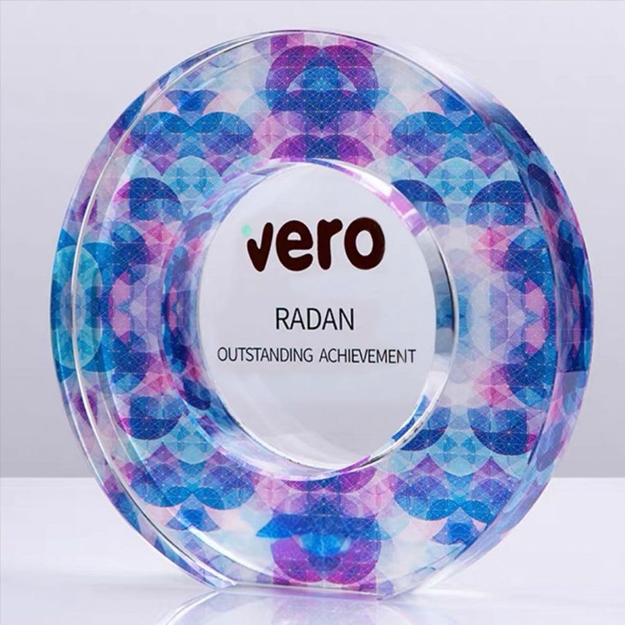 Colored Crystal Trophies - Custom Aprons Now