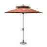 Wood Market Umbrella - 9 ft Orange
